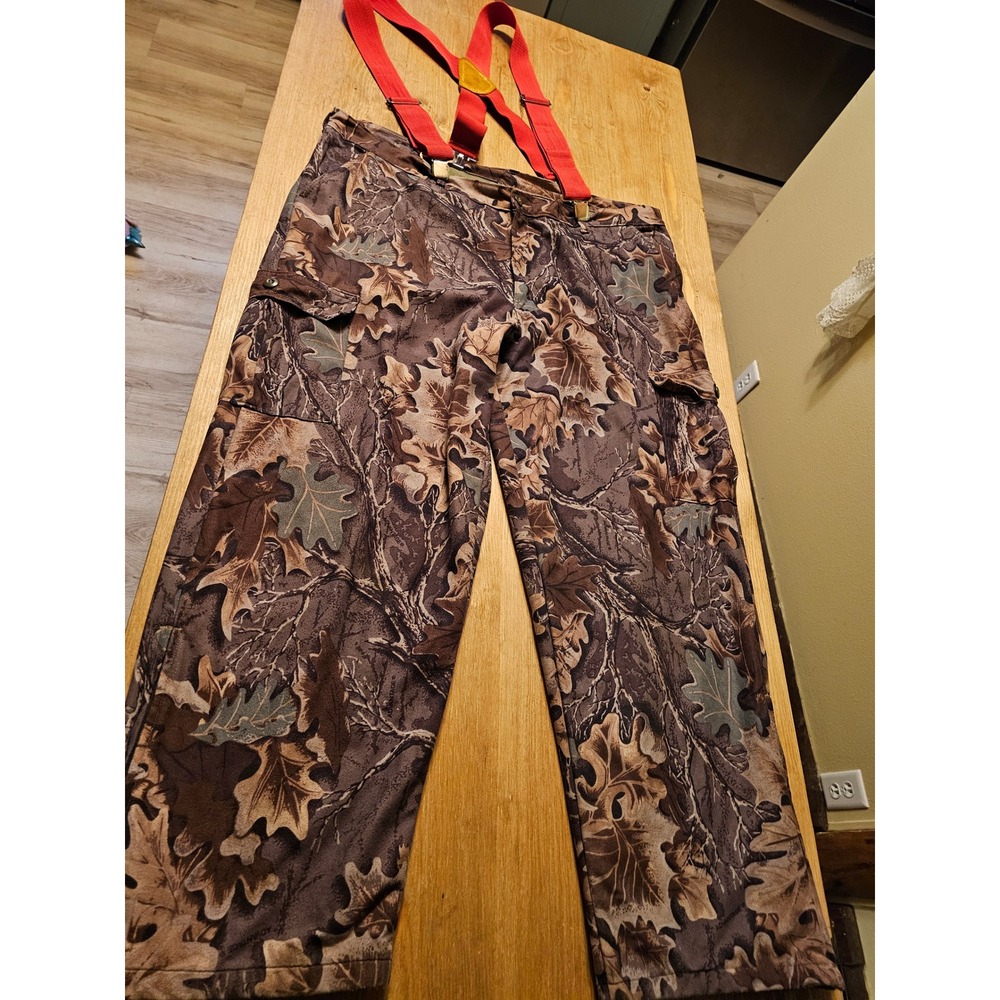 Scent-Lok Advantage Camo Hunting Pants XXL Mens Cargo Suspenders Made in USA